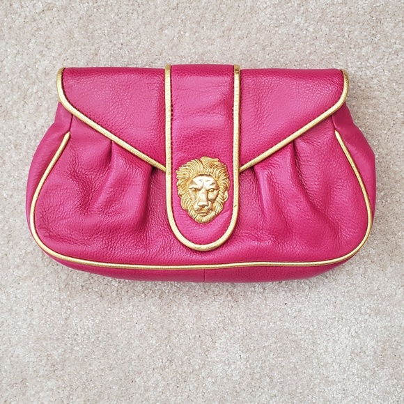 Dooney & Bourke Handbags - Dooney & Bourke  Hayden Lion Head Clutch Fuschia